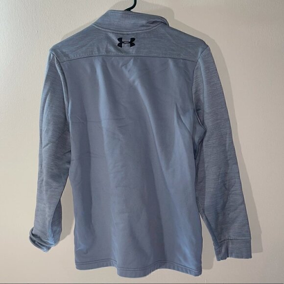 Under Armour Jacket Fleece Lightweight Pullover Quarter 1/4th Zip Cold Gear Top - Picture 8 of 9